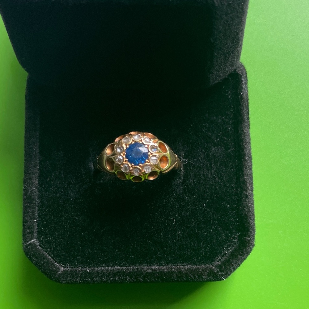 [Vintage] Edwardian Daisy Cluster 'Gypsy' 10K Yellow Gold Ring